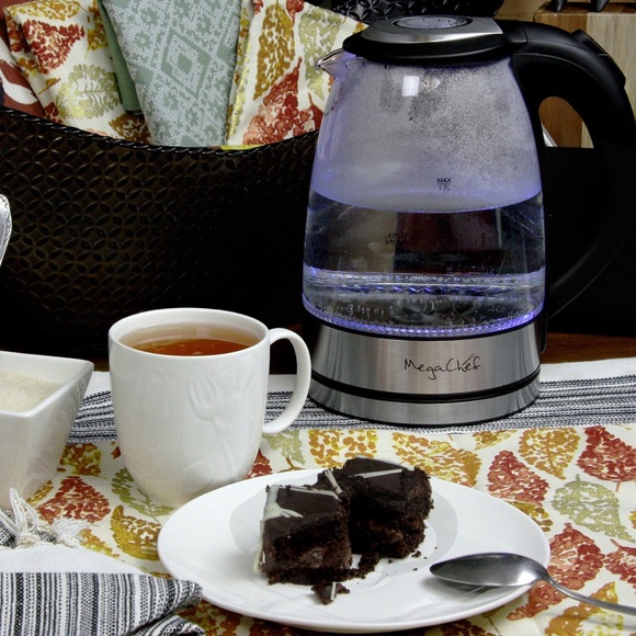 Mega Chef 🆕 1.7 liter Glass & Stainless Steel Electric Tea Kettle - Picture 4 of 7